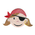 Toppa termoadesiva Piratessa con benda sull'occhio