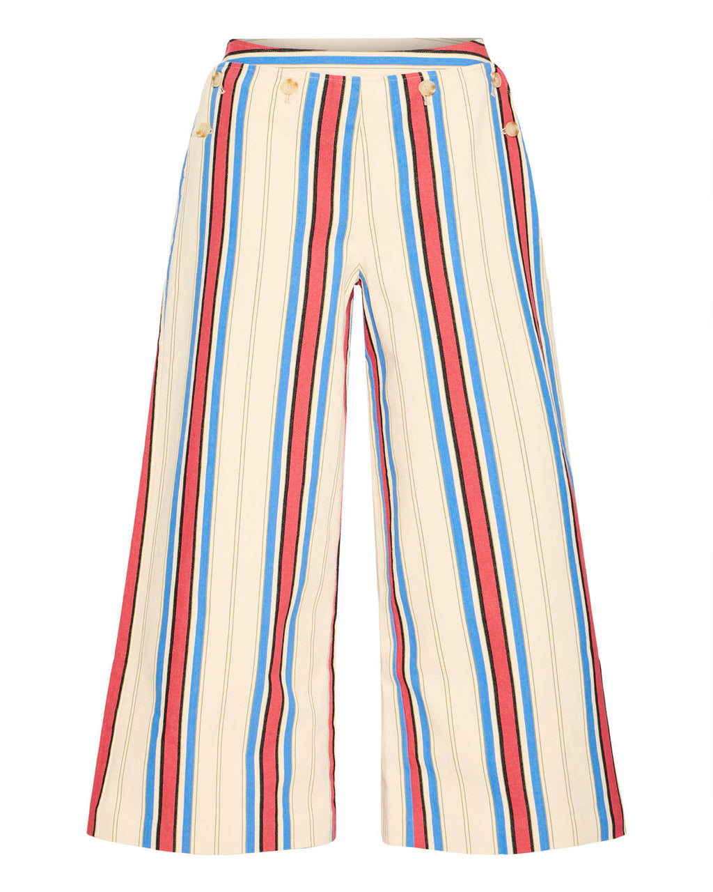 Jeans wide a righe