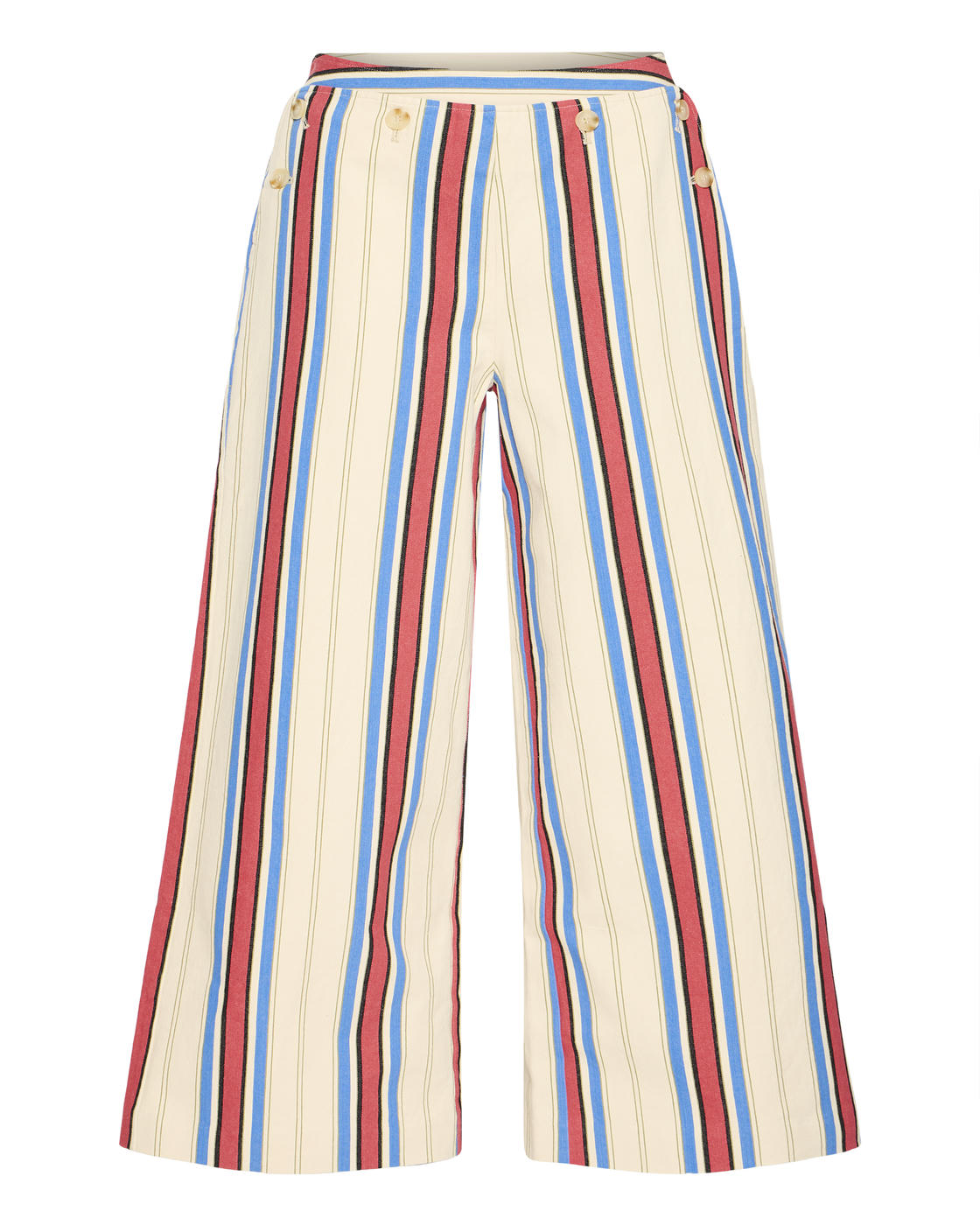 Jeans wide a righe