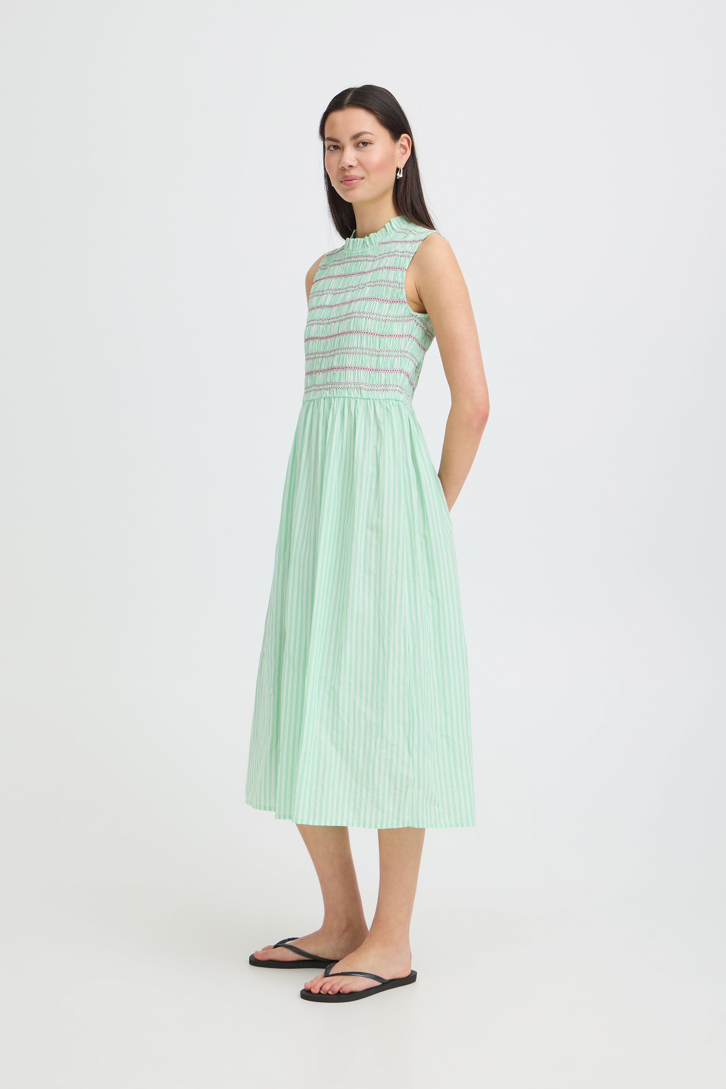 Abito midi punto smock