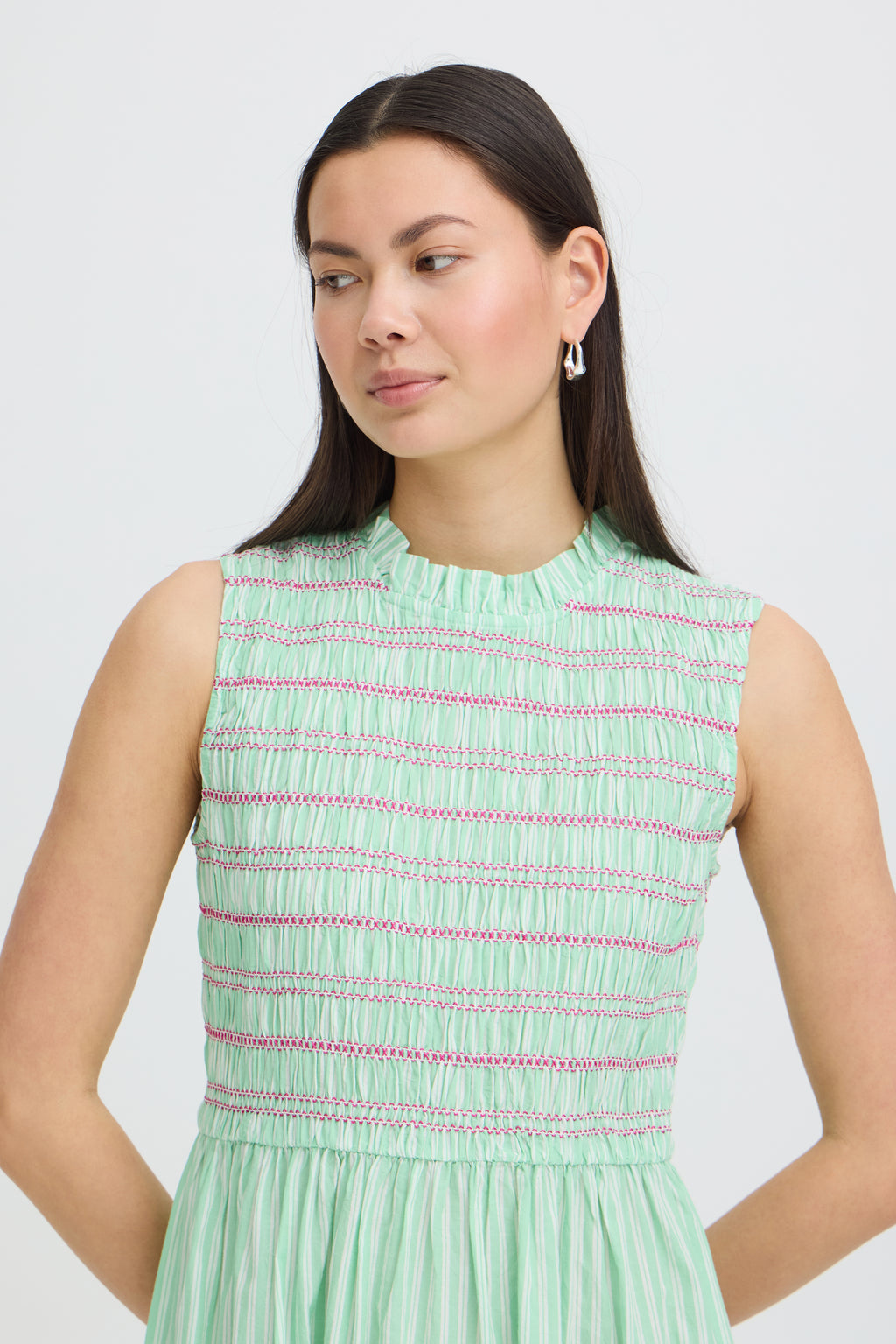 Abito midi punto smock