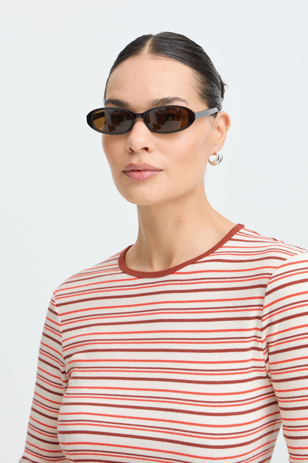 T-shirt maniche lunghe a costine