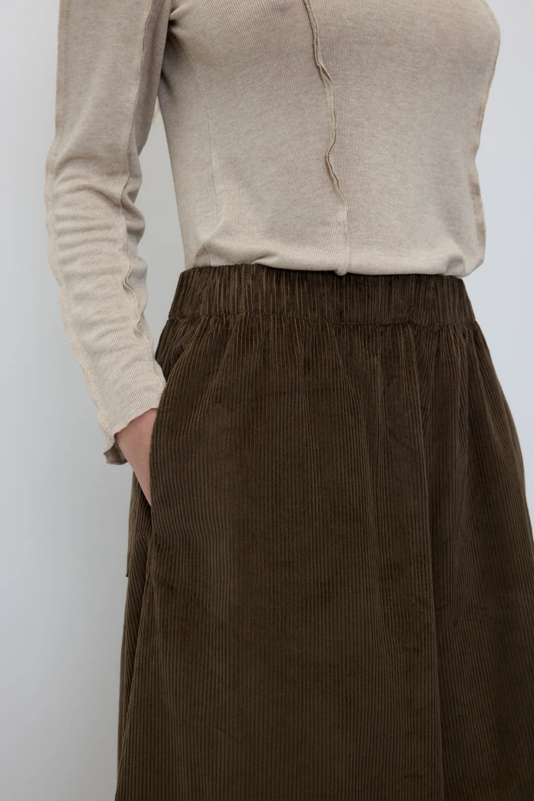 Pantaloni ampi in velluto