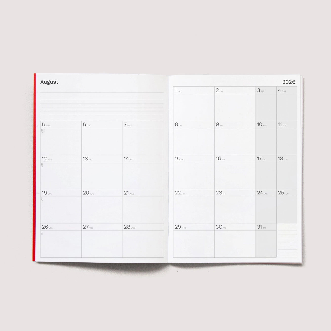 Planner mensile A4