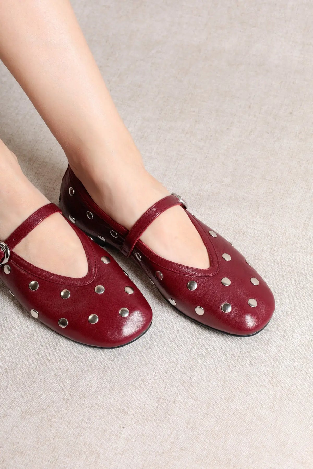 Ballerine Mary Jane con borchie