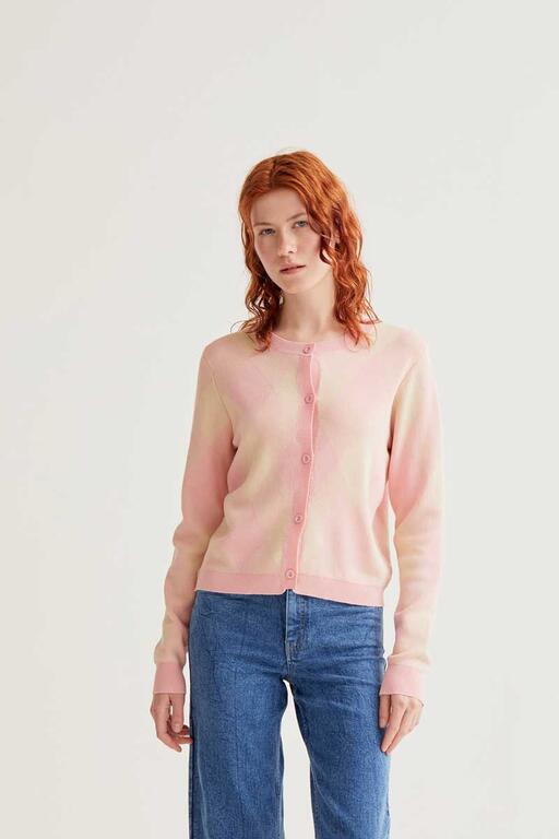 Cardigan motivo rombi