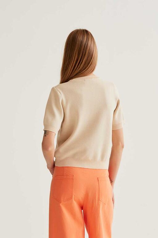 Top in maglia tulipani