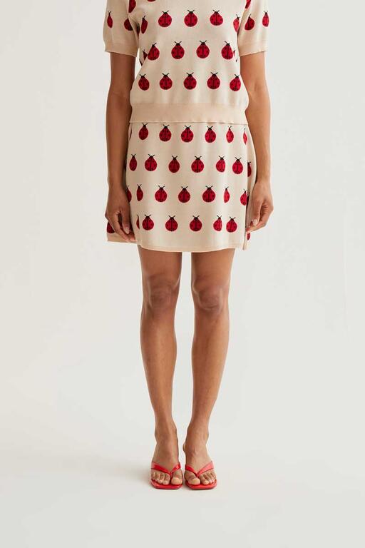 Gonna in maglia coccinelle