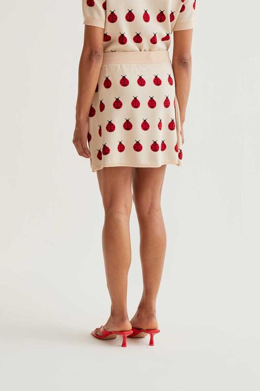 Gonna in maglia coccinelle