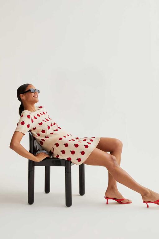 Gonna in maglia coccinelle