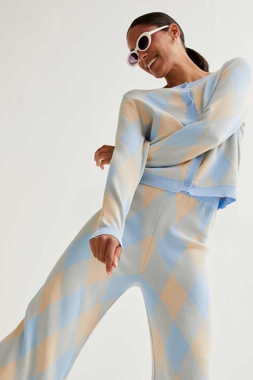 Pantaloni motivo rombi