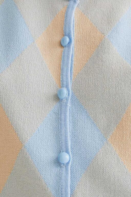 Gilet in maglia motivo rombi