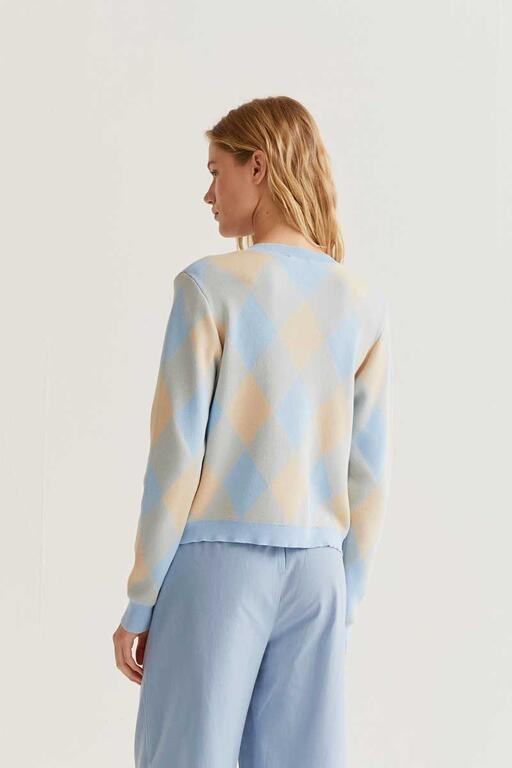 Cardigan motivo rombi