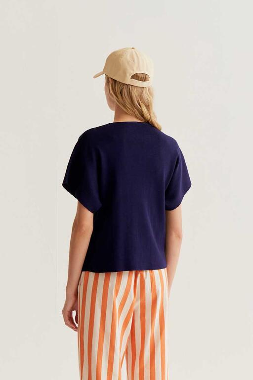 Cardigan con spalla scesa