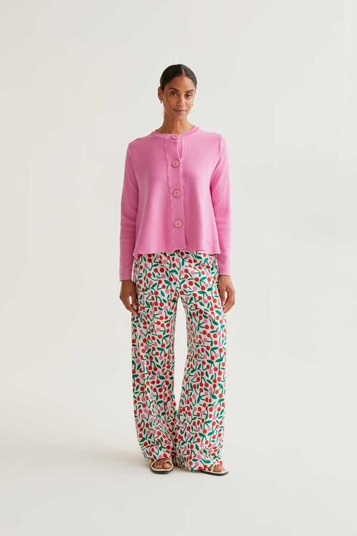 Cardigan con maxi bottoni