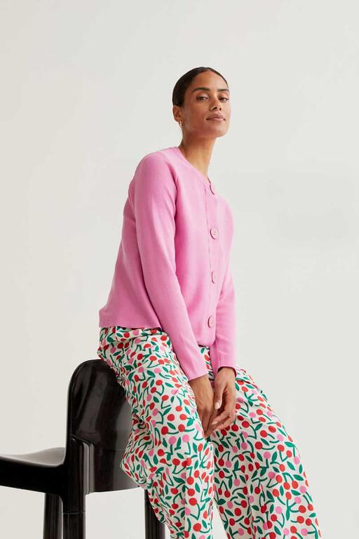 Cardigan con maxi bottoni