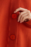 Cardigan con maxi bottoni