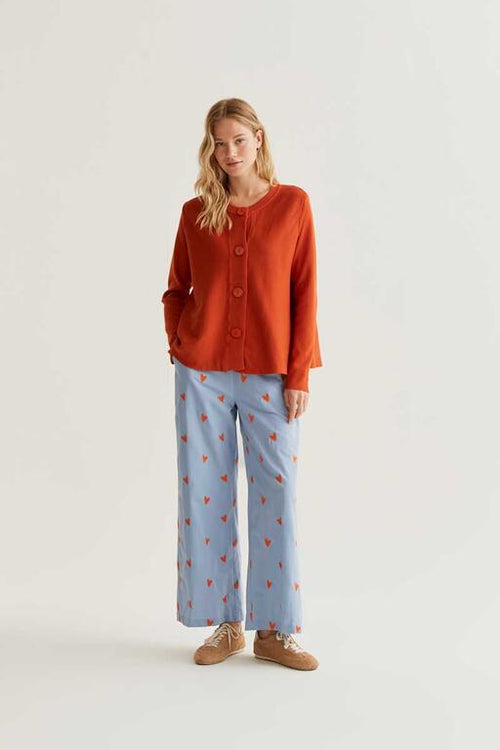 Cardigan con maxi bottoni
