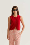 Gilet cropped in maglia