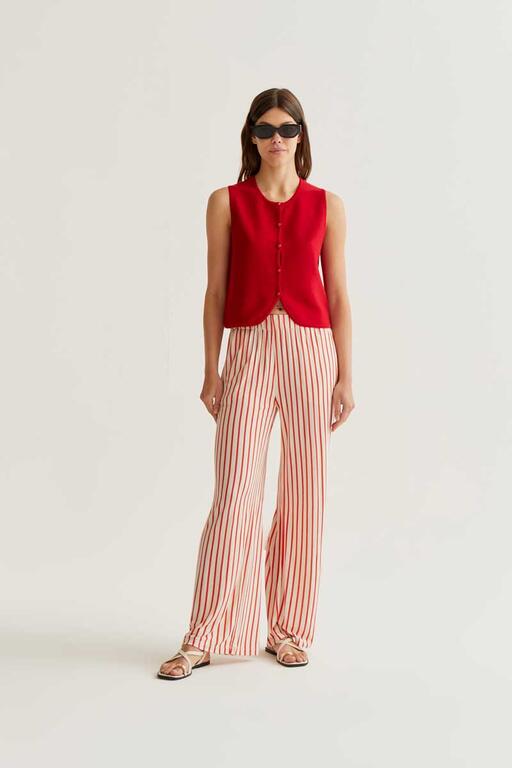 Gilet cropped in maglia