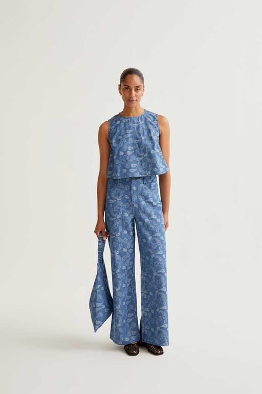 Jeans stampa Paisley