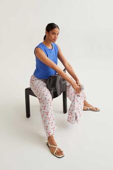 Pantaloni stampa micro fiori