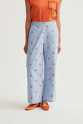 Pantaloni con cuori ricamati