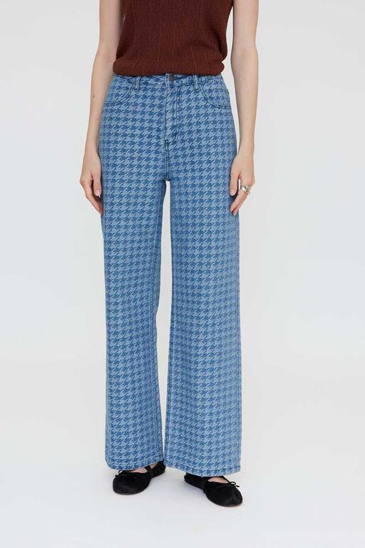 Jeans pied de poule