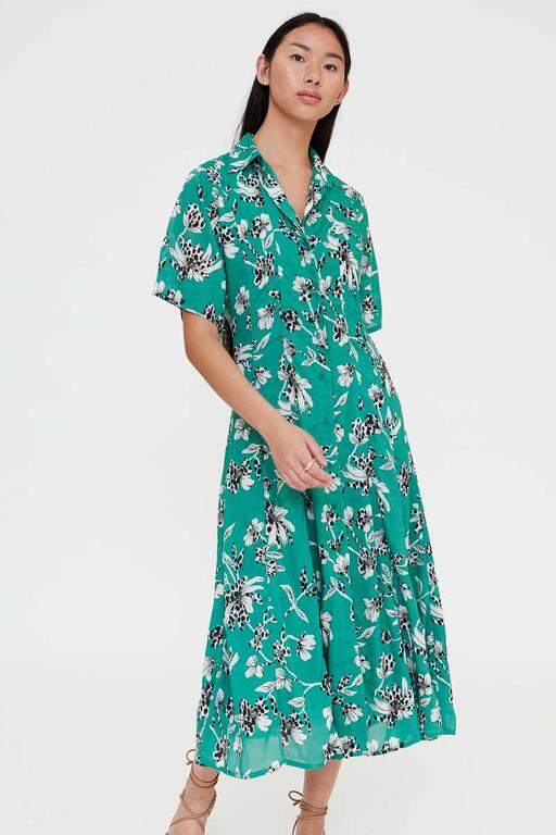 Abito midi a fiori