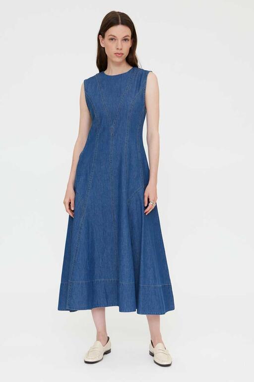 Abito lungo in denim