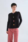Cardigan con bottoni multicolor