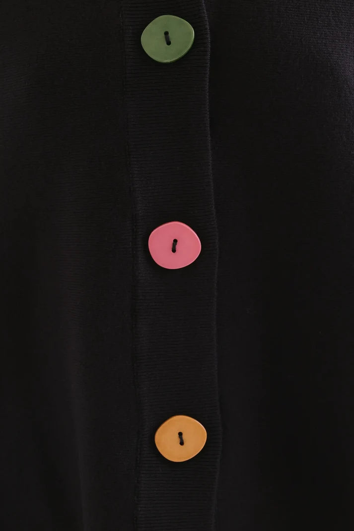 Cardigan con bottoni multicolor