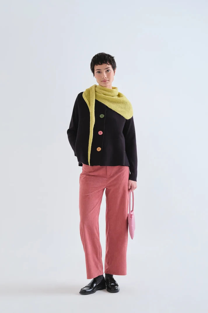 Cardigan con bottoni multicolor