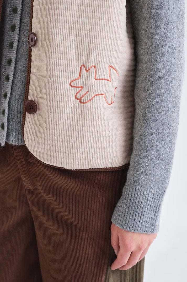 Gilet in velluto con ricamo