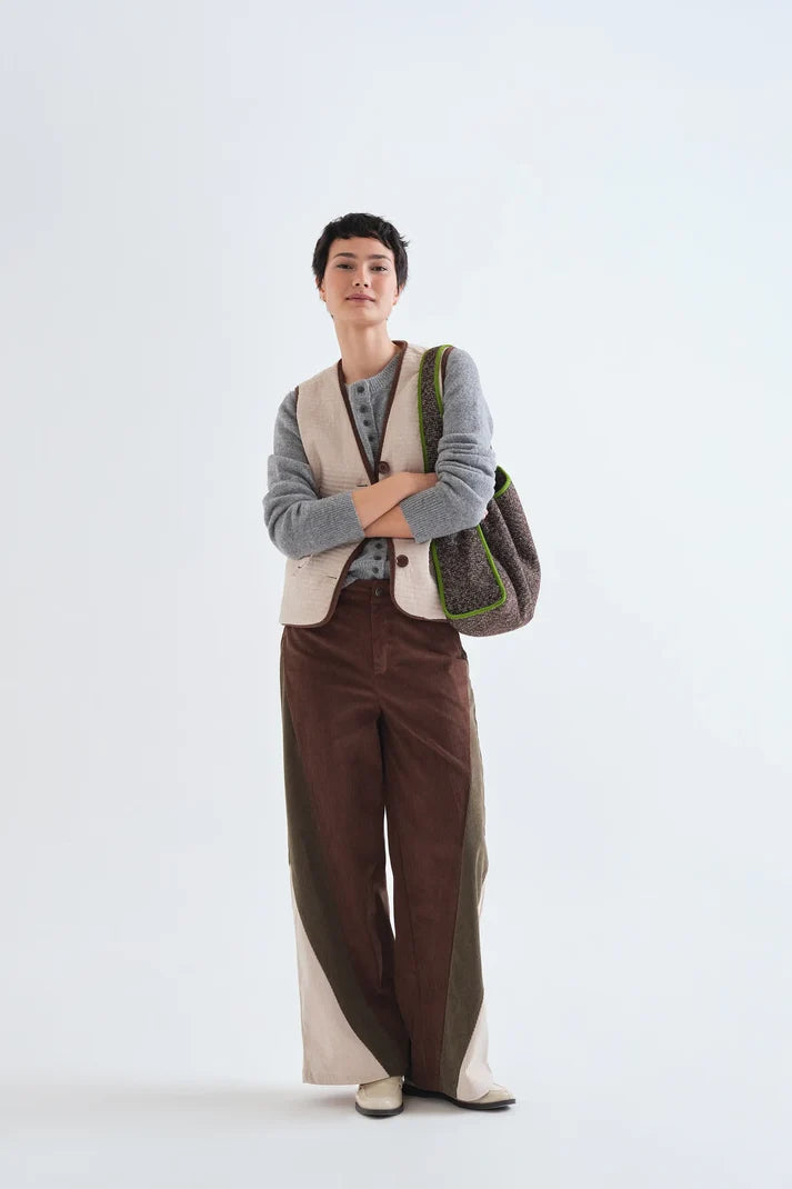 Gilet in velluto con ricamo