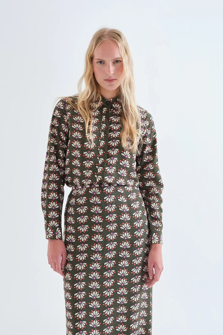 Camicia con pattern floreale