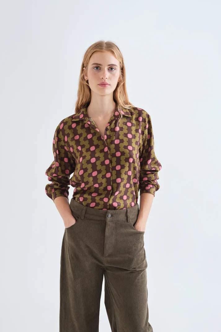 Camicia con stampa geometrica