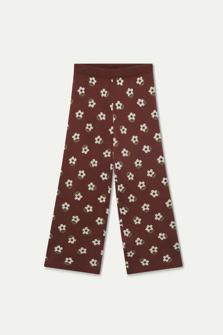 Pantaloni con maxi fiori