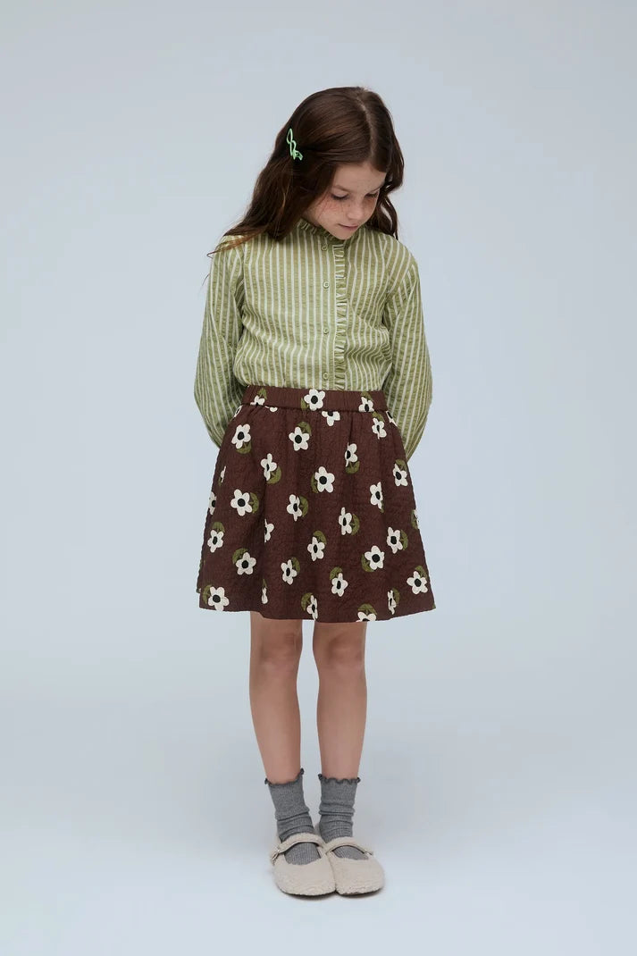Gonna con stampa maxi fiori