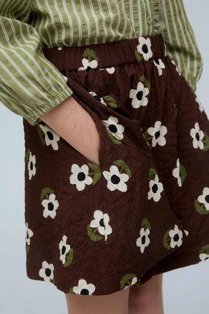 Gonna con stampa maxi fiori