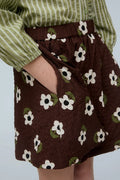 Gonna con stampa maxi fiori