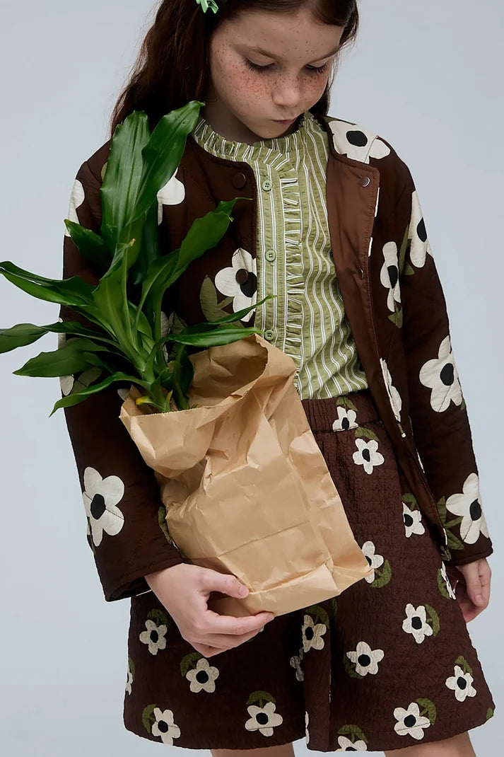 Gonna con stampa maxi fiori