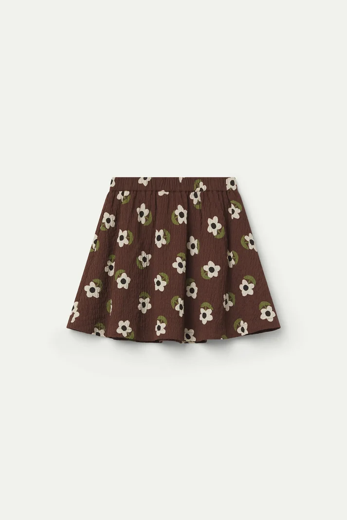 Gonna con stampa maxi fiori