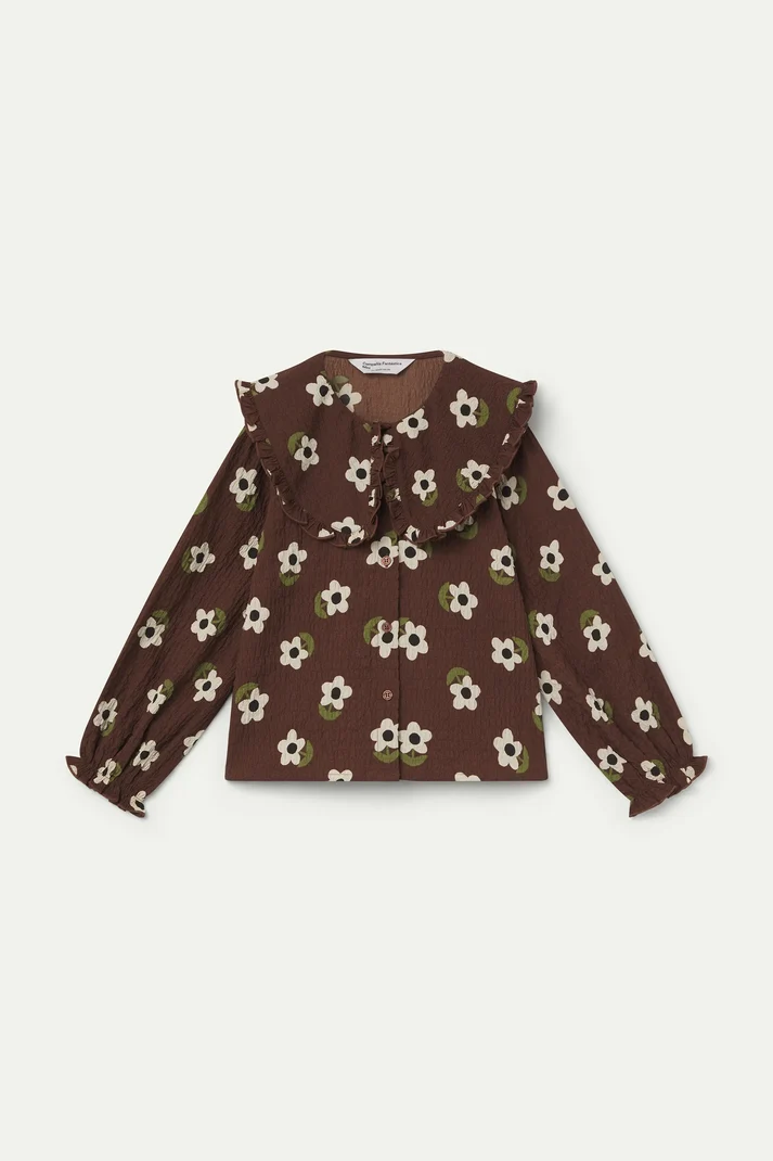 Camicina con stampa maxi fiori