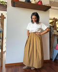 Gonna a pieghe in cotone