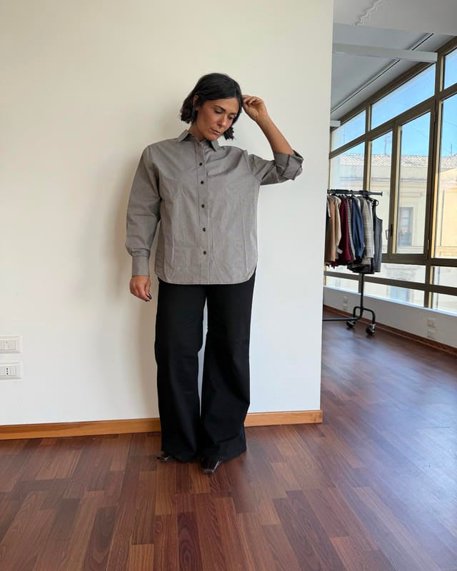 Camicia basic in popeline