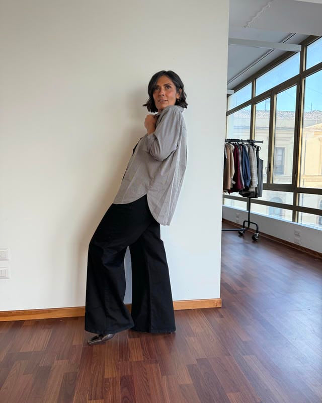 Camicia basic in popeline