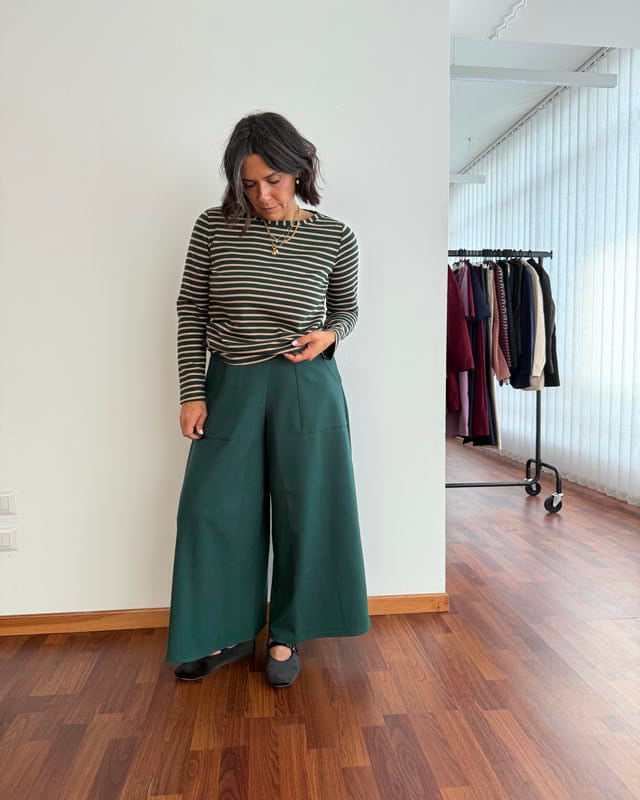 Maglia a righe in punto milano