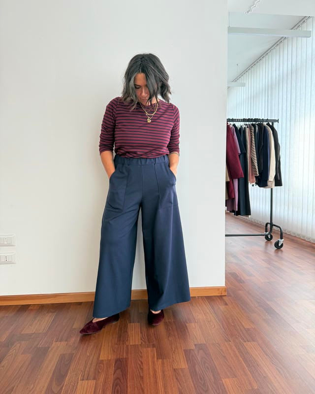 Maglia a righe in punto milano
