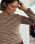 Maglia a righe in punto milano